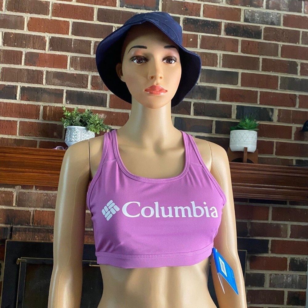 Columbia 1 Pack Classic Logo Racerback Omni‎ Wick Bra Size S/P Purple New